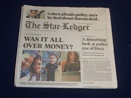 Star-Ledger newspaper front page covering the Caneiro case with headline Was It All Over Money?
