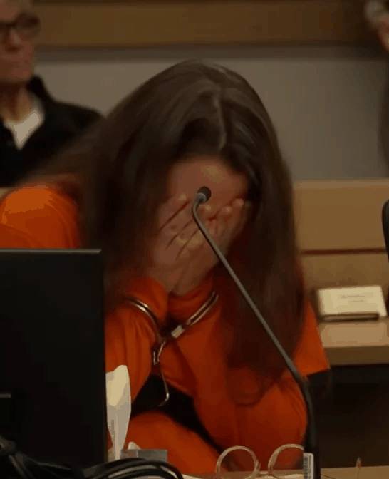 Bergman crying during sentencing hearing