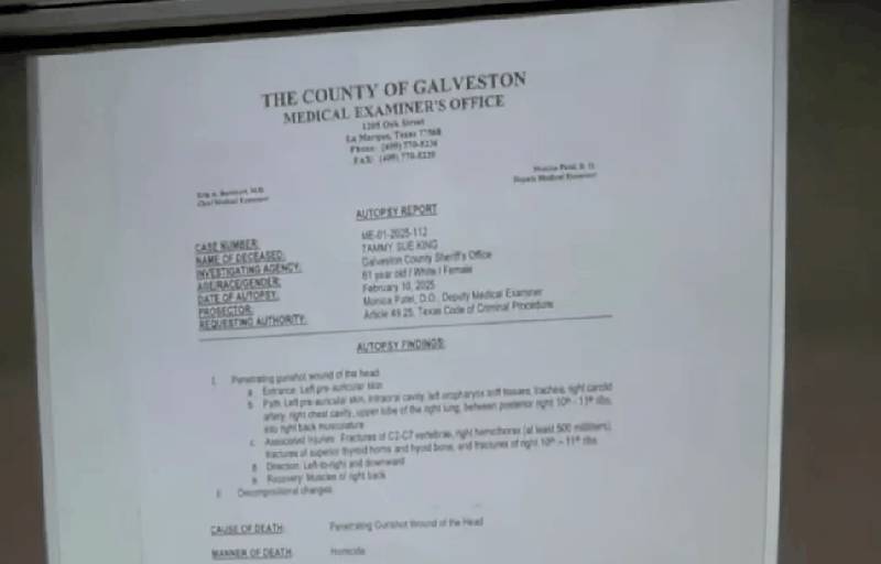 Autopsy report first page