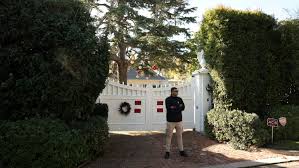 Outside the Reiner home in Brentwood