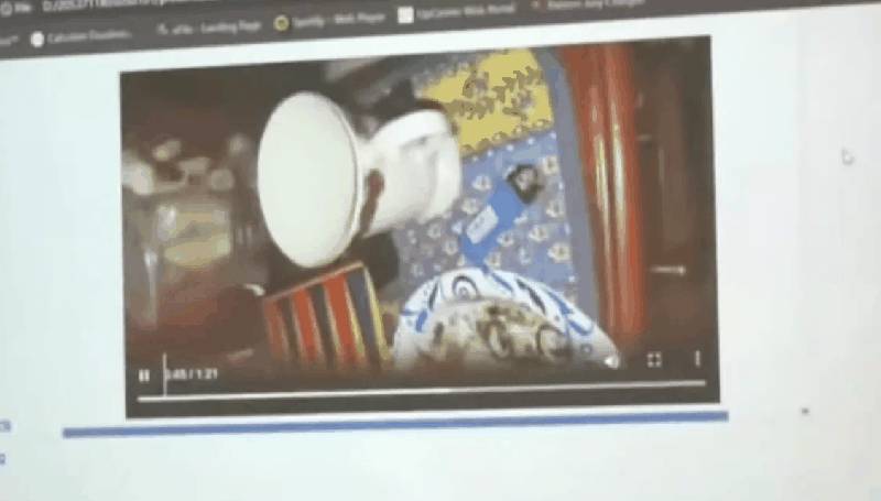 Video still from inside Tammy King's bedroom showing personal items