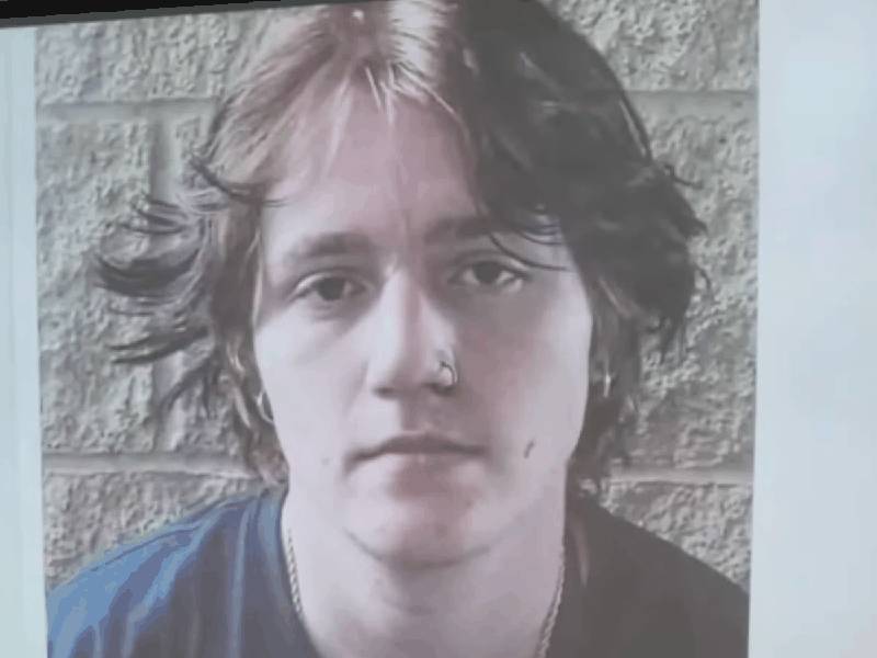 Uriah Urick booking photo displayed in court