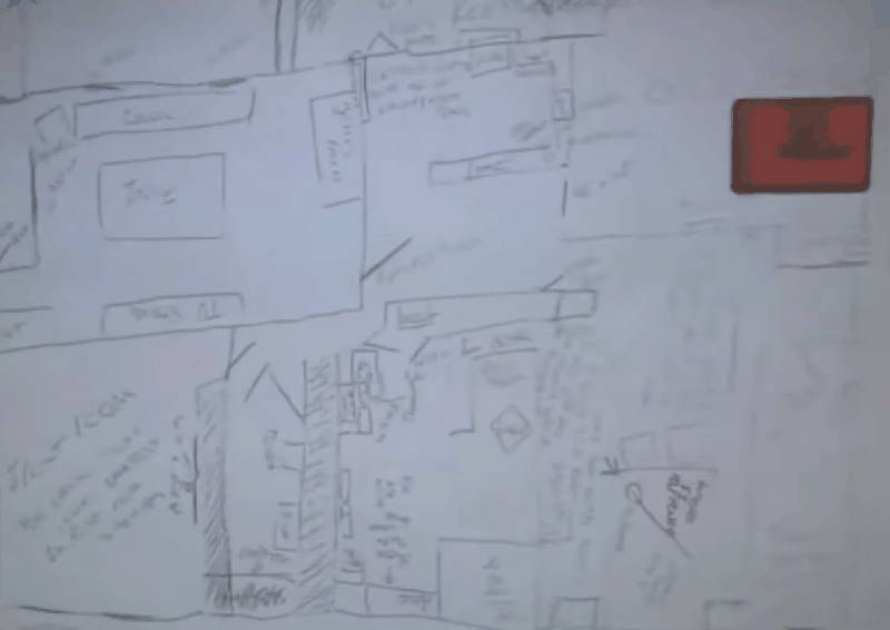 Full crime scene map drawn by Tara King