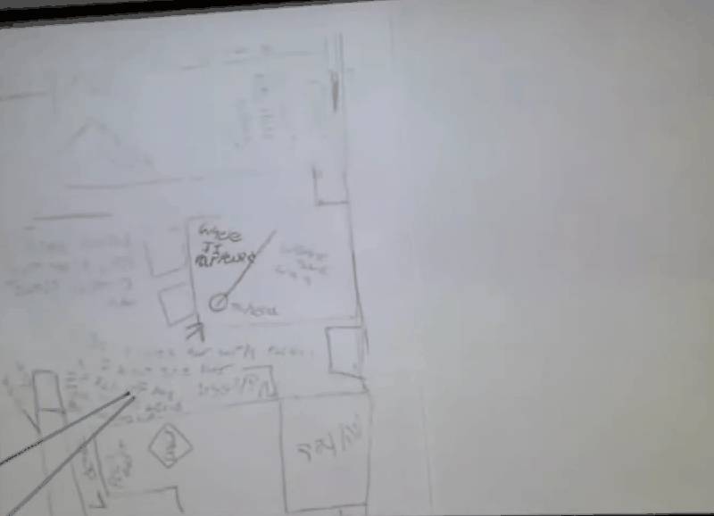 Close-up of map showing 'where it happened' notation