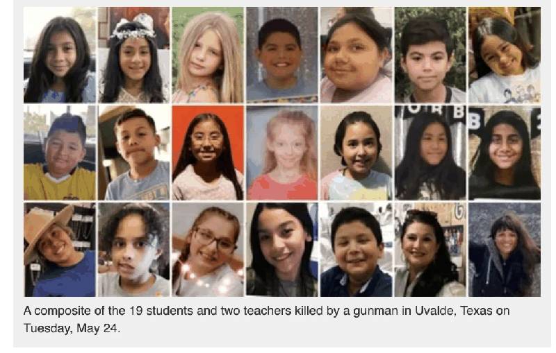 The 19 students and 2 teachers killed at Robb Elementary School on May 24, 2022