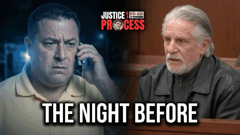 Split image showing Keith Caneiro on the phone the night before his murder, and insurance broker Ronald Artis testifying in court
