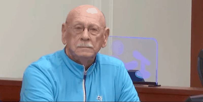 Jonathan Harrington testifying in the Paul Caneiro trial