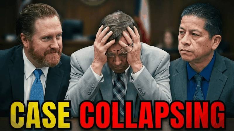 Thumbnail showing prosecutor with head in hands while defense attorney and defendant watch