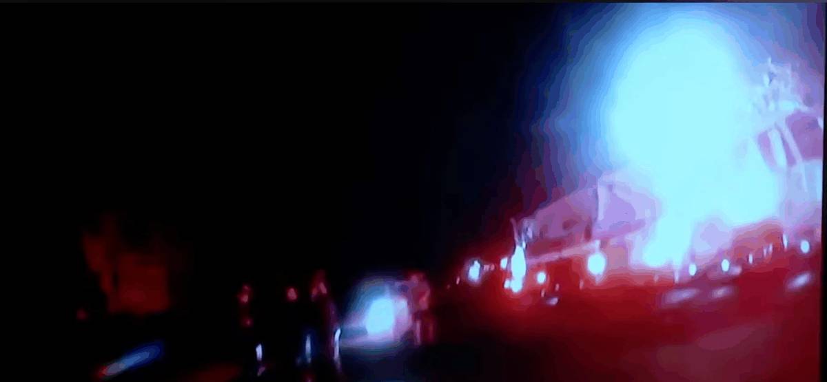 Body camera footage from the fire scene