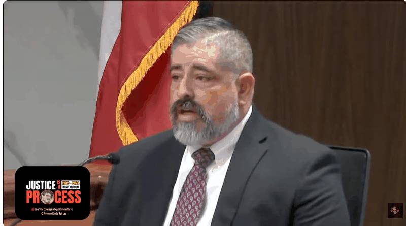 Sergeant Coronado testifying on the witness stand