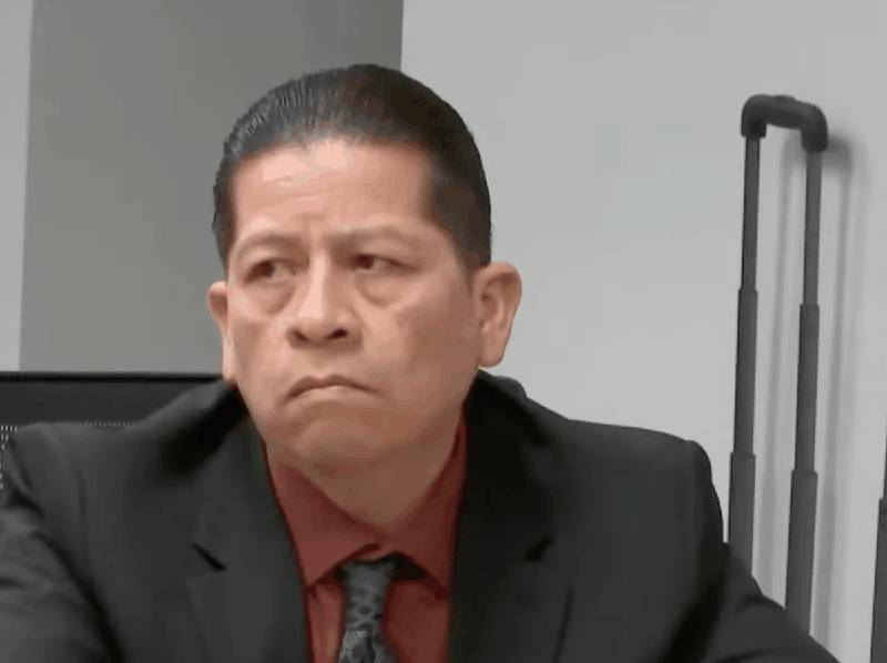 Adrian Gonzales at defense table during trial